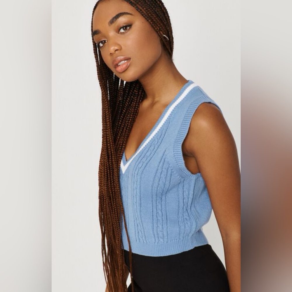 Garage Cropped Sweater Vest